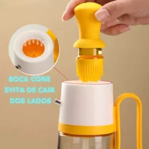 Dispenser Recipiente Multiuso Garrafa de Vidro Luxo De Azeite Vinagre Pimenta Óleo Molho